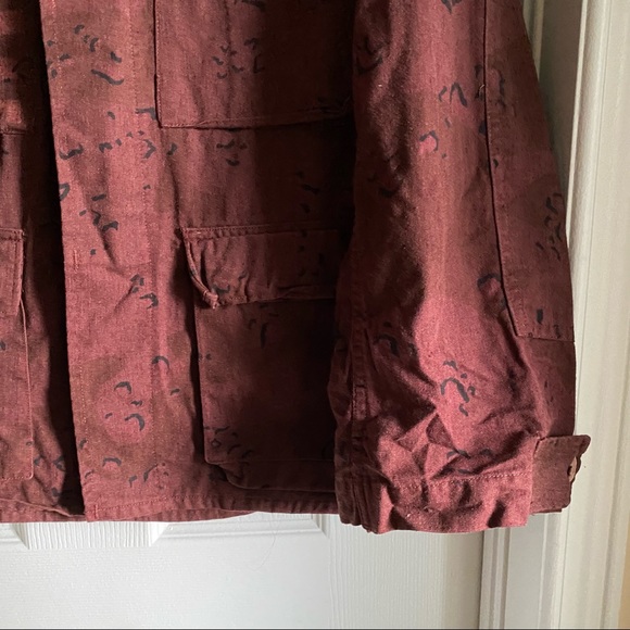 Vintage Maroon Military Jacket - Picture 3 of 11